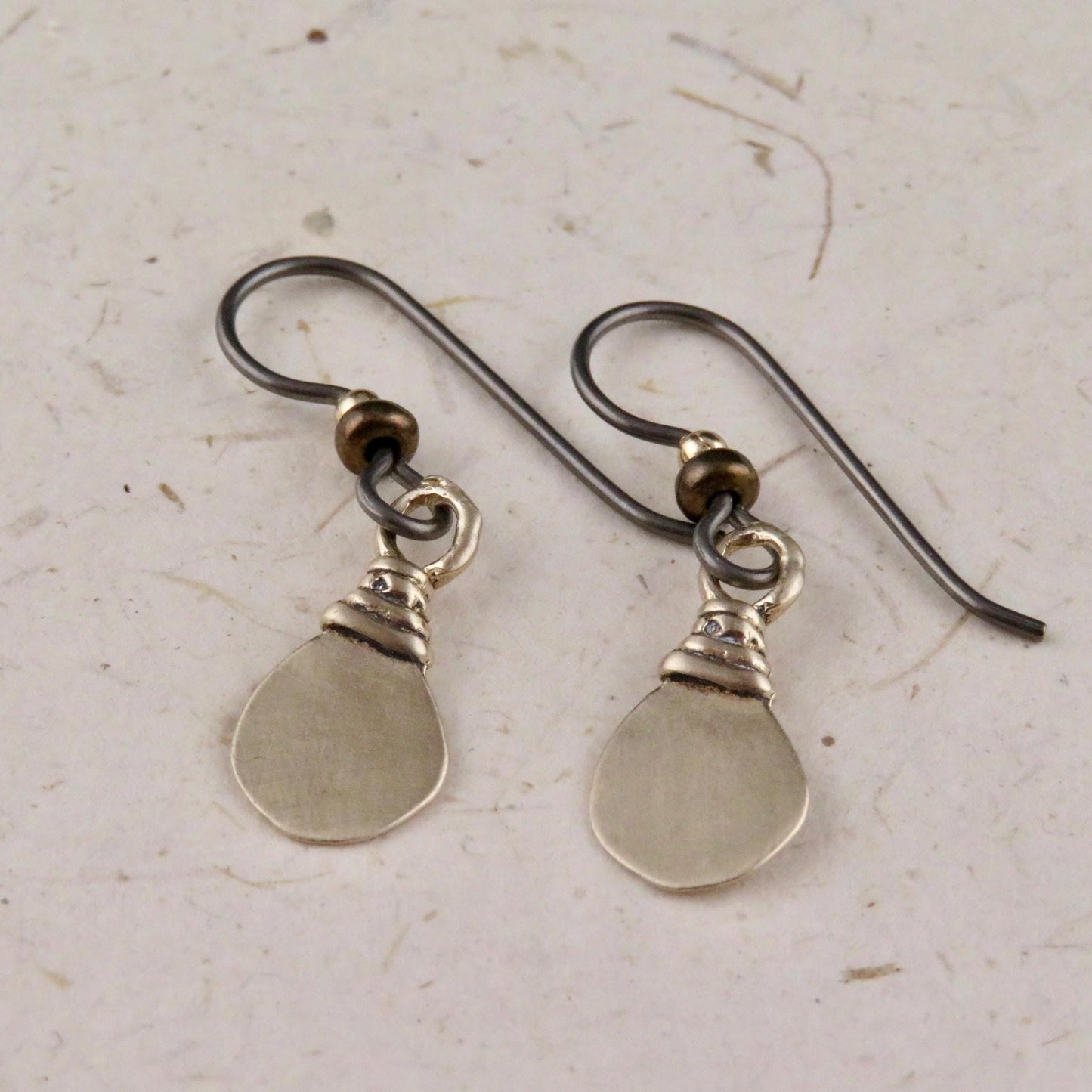 Simple Gold Earrings | Tribal Bronze Earrings | Natural Gold Earrings | Bronze Geometric Earrings | Bronze Teardrop Earrings | Gold Teardrop