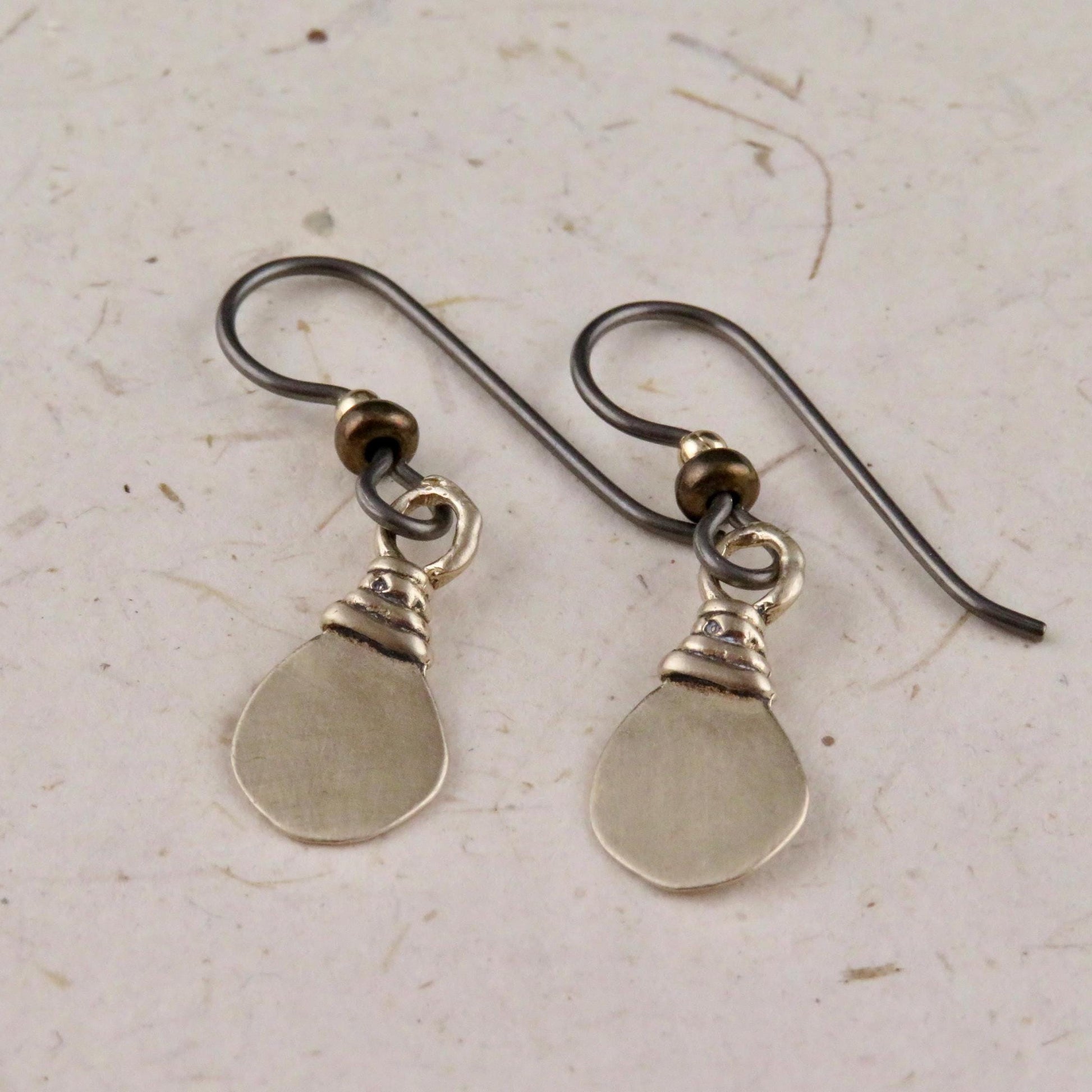 Simple Gold Earrings | Tribal Bronze Earrings | Natural Gold Earrings | Bronze Geometric Earrings | Bronze Teardrop Earrings | Gold Teardrop