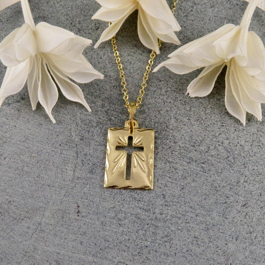 Cutout Cross Medallion Necklace