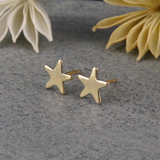 Gold Post Earrings | Gold Star Stud Earrings | Gold Filled Star Posts | Gold Celestial Studs | Gold Filled Star Earrings | Gold Star Posts