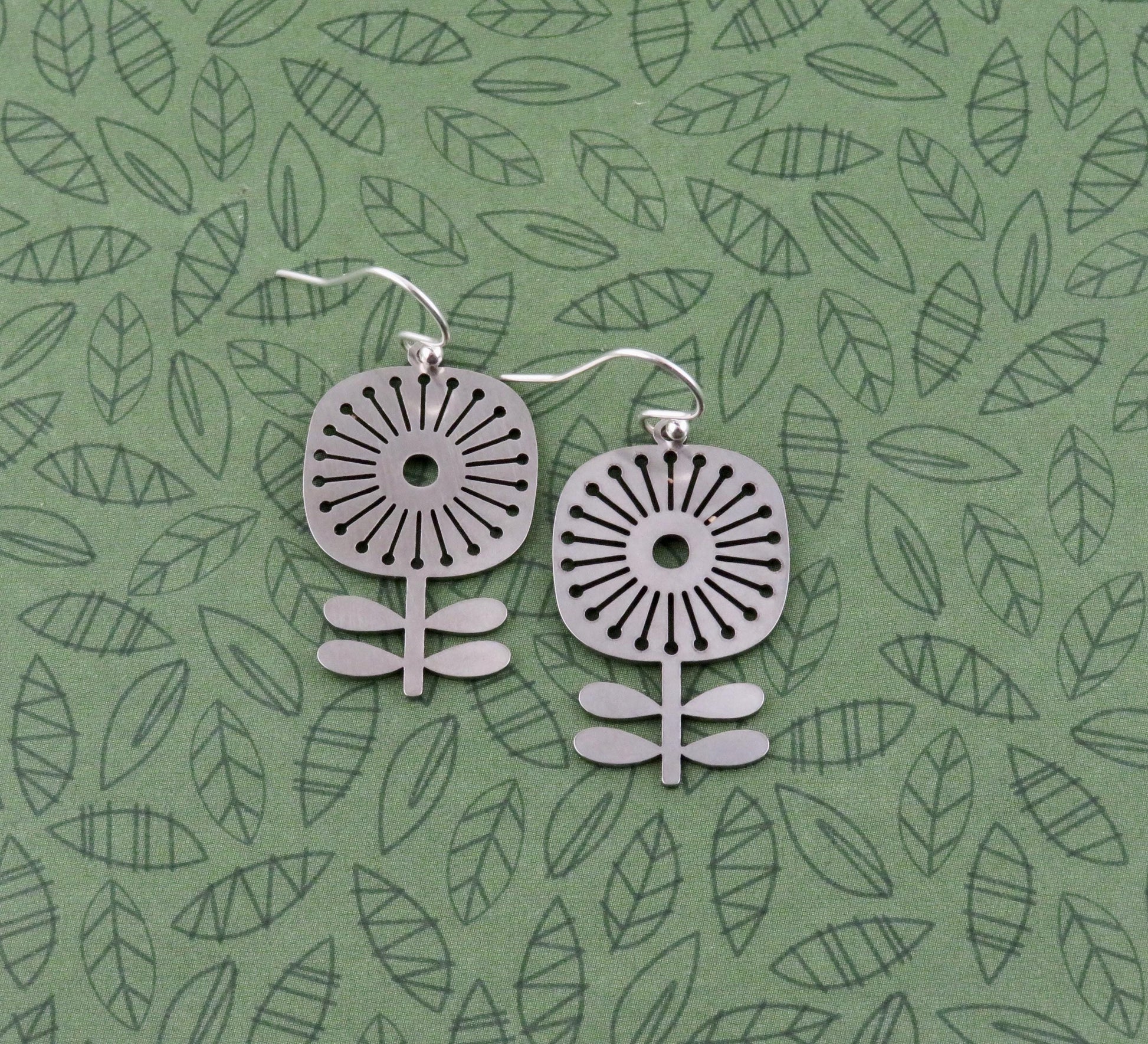 Silver Flower Earrings | Lightweight Flower Earrings | Silver Floral Earrings | Laser Cut Flower Earrings | Cut Out Flower | Spring Earrings