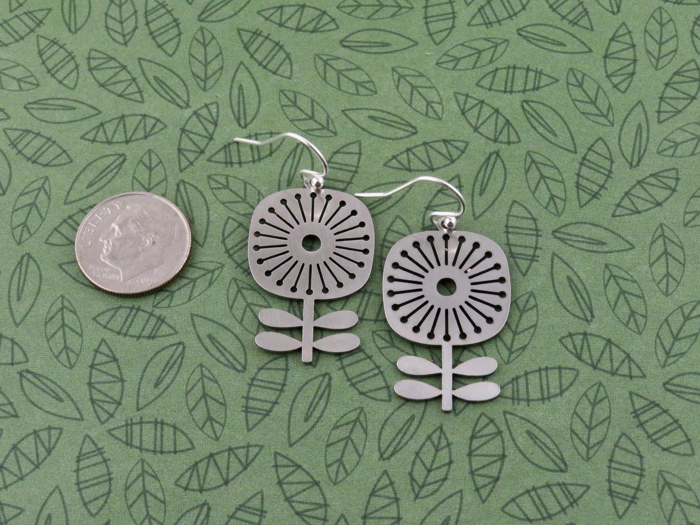 Silver Flower Earrings | Lightweight Flower Earrings | Silver Floral Earrings | Laser Cut Flower Earrings | Cut Out Flower | Spring Earrings