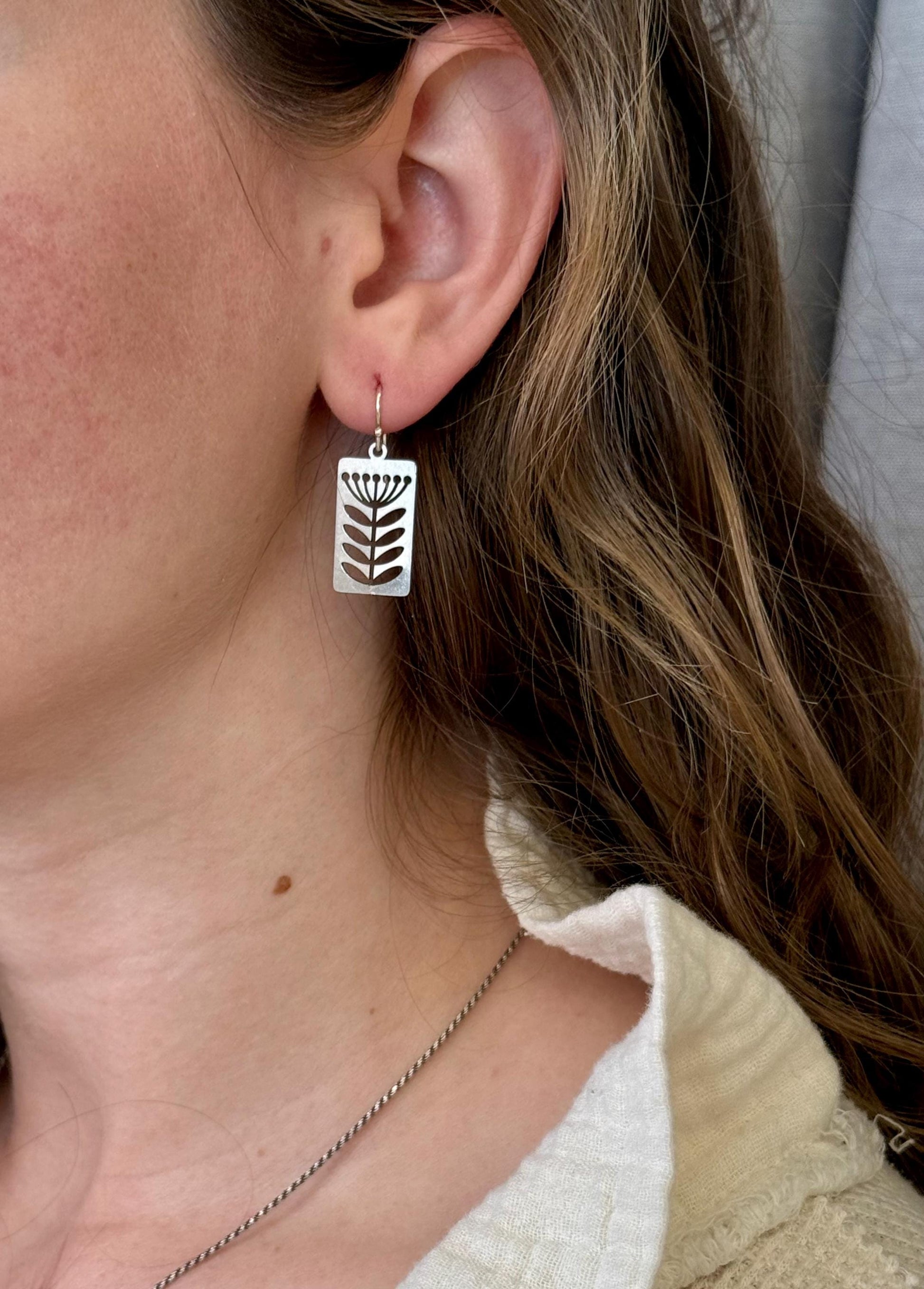 Silver Flower Earrings | Lightweight Flower Earrings | Silver Floral Earrings | Laser Cut Flower Earrings | Cut Out Flower | Spring Earrings