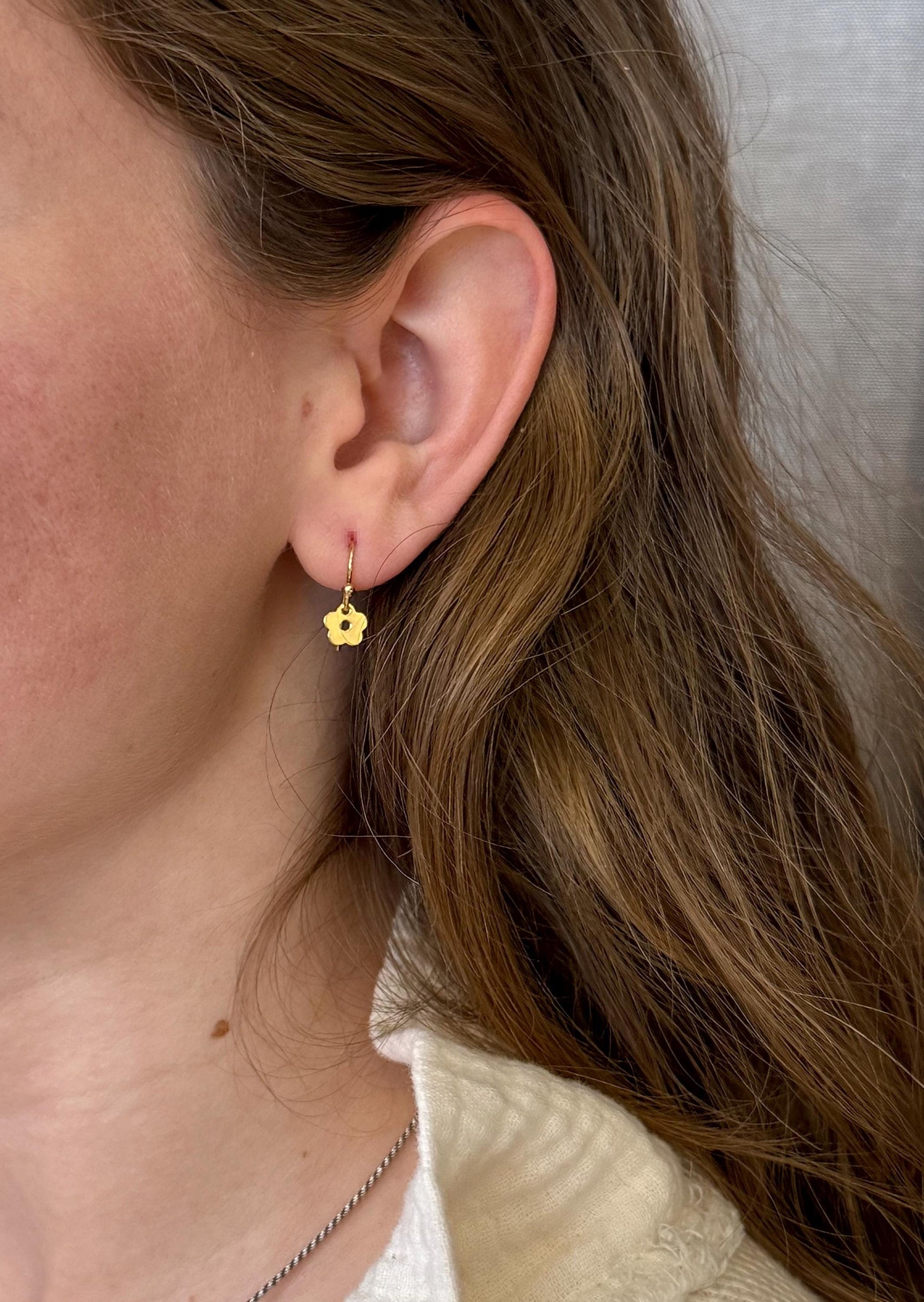 Tiny Gold Flower Earrings | Gold Delicate Earrings | Lightweight Flower Earrings | Gold Filled Flower Earrings | Small Gold Flower Earrings