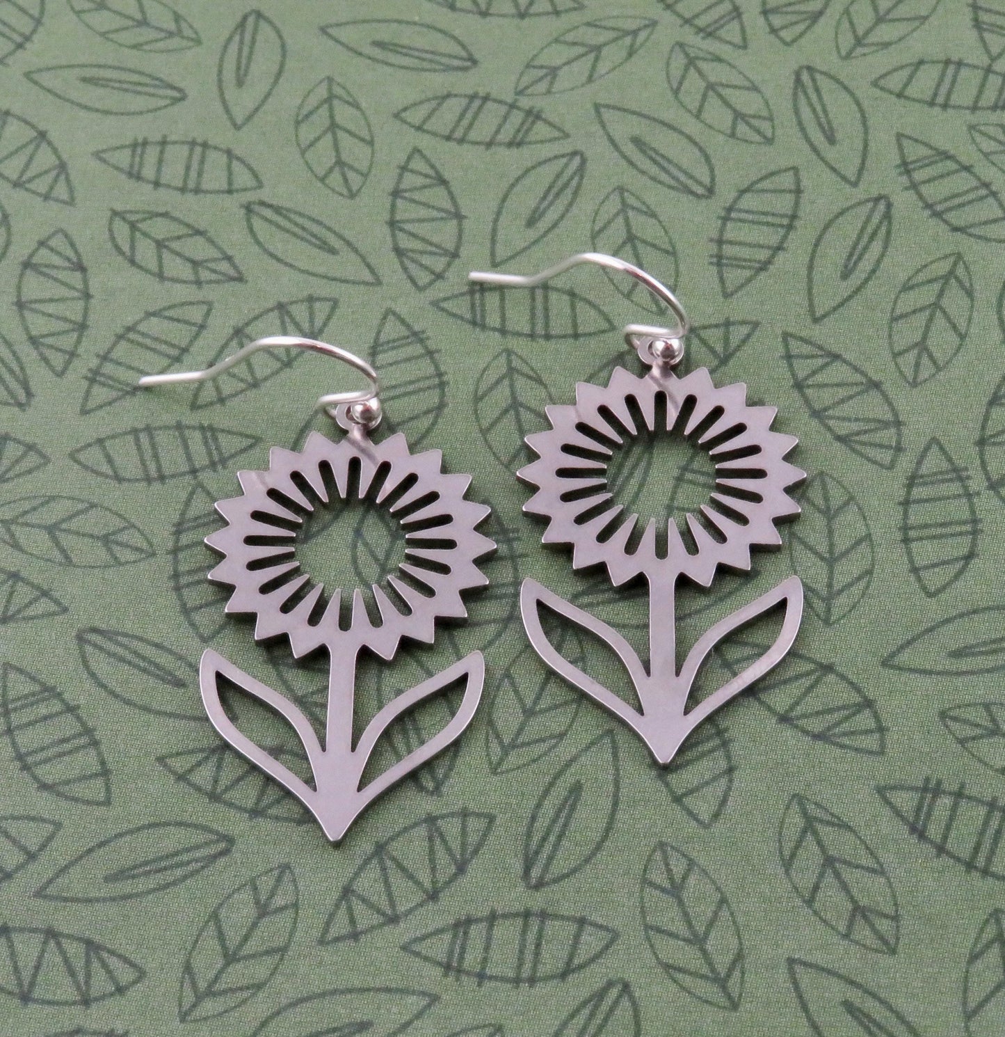 Silver Flower Earrings | Lightweight Flower Earrings | Silver Floral Earrings | Laser Cut Flower Earrings | Cut Out Flower | Spring Earrings
