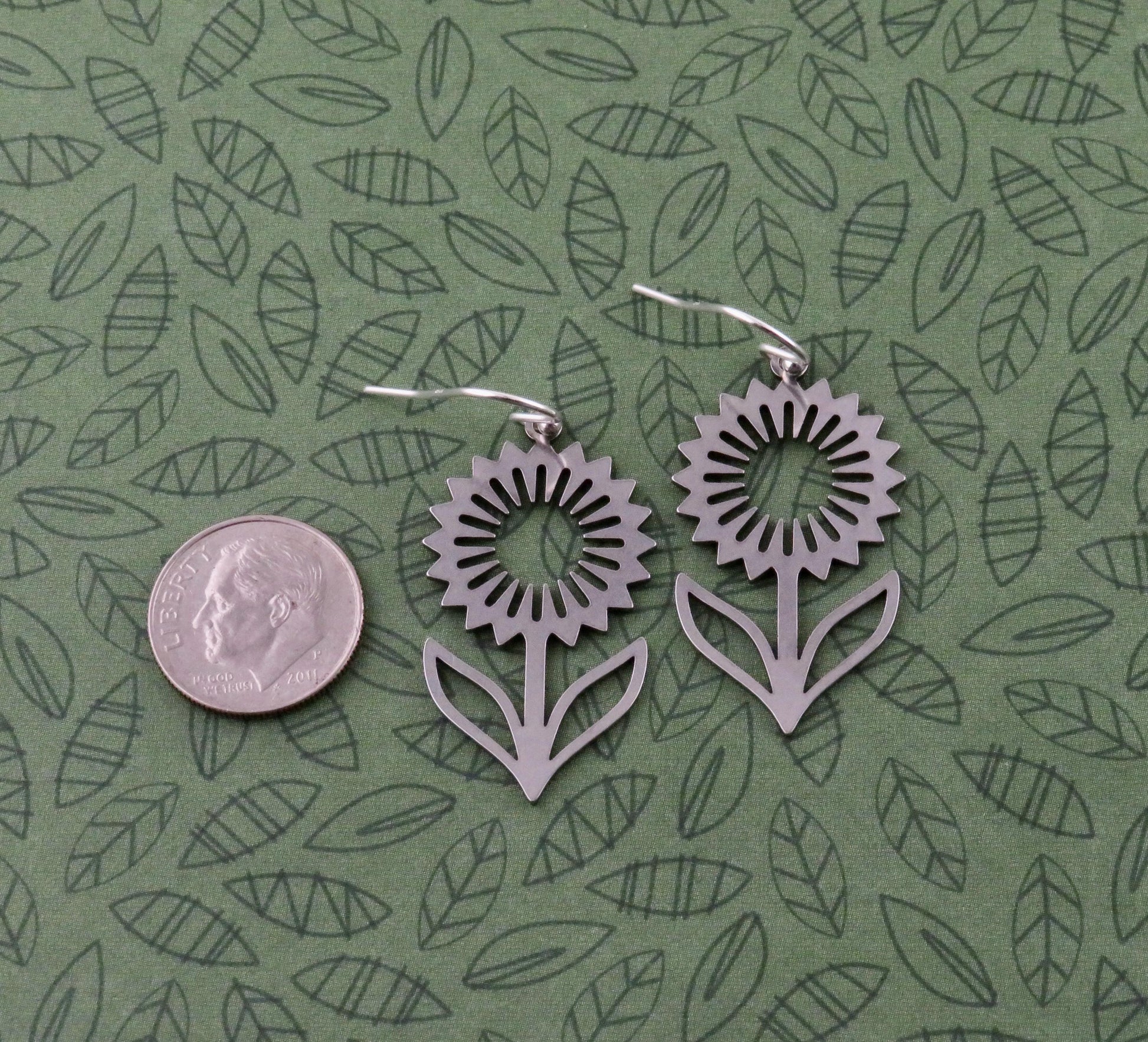 Silver Flower Earrings | Lightweight Flower Earrings | Silver Floral Earrings | Laser Cut Flower Earrings | Cut Out Flower | Spring Earrings