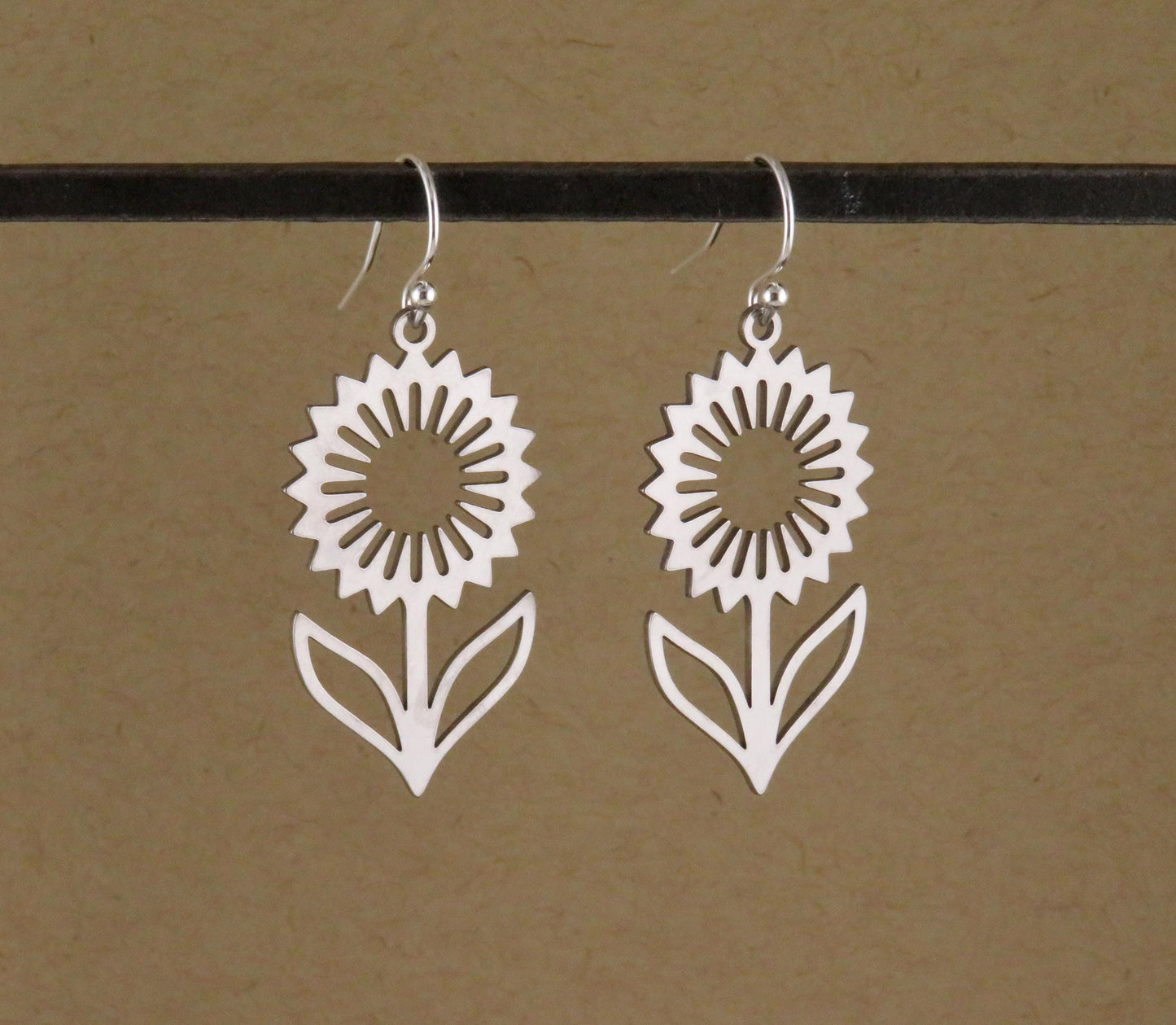 Silver Flower Earrings | Lightweight Flower Earrings | Silver Floral Earrings | Laser Cut Flower Earrings | Cut Out Flower | Spring Earrings