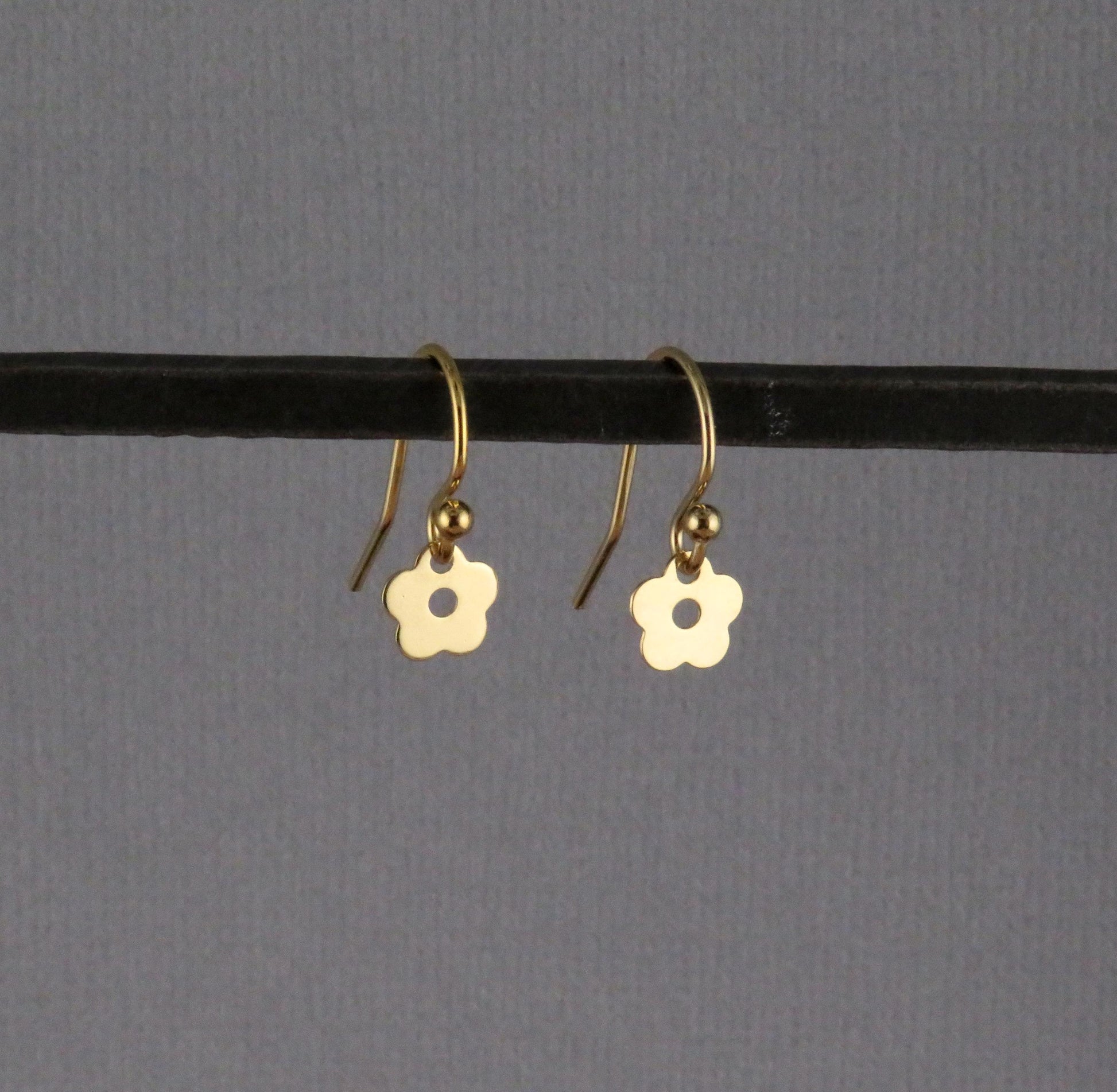 Tiny Gold Flower Earrings | Gold Delicate Earrings | Lightweight Flower Earrings | Gold Filled Flower Earrings | Small Gold Flower Earrings