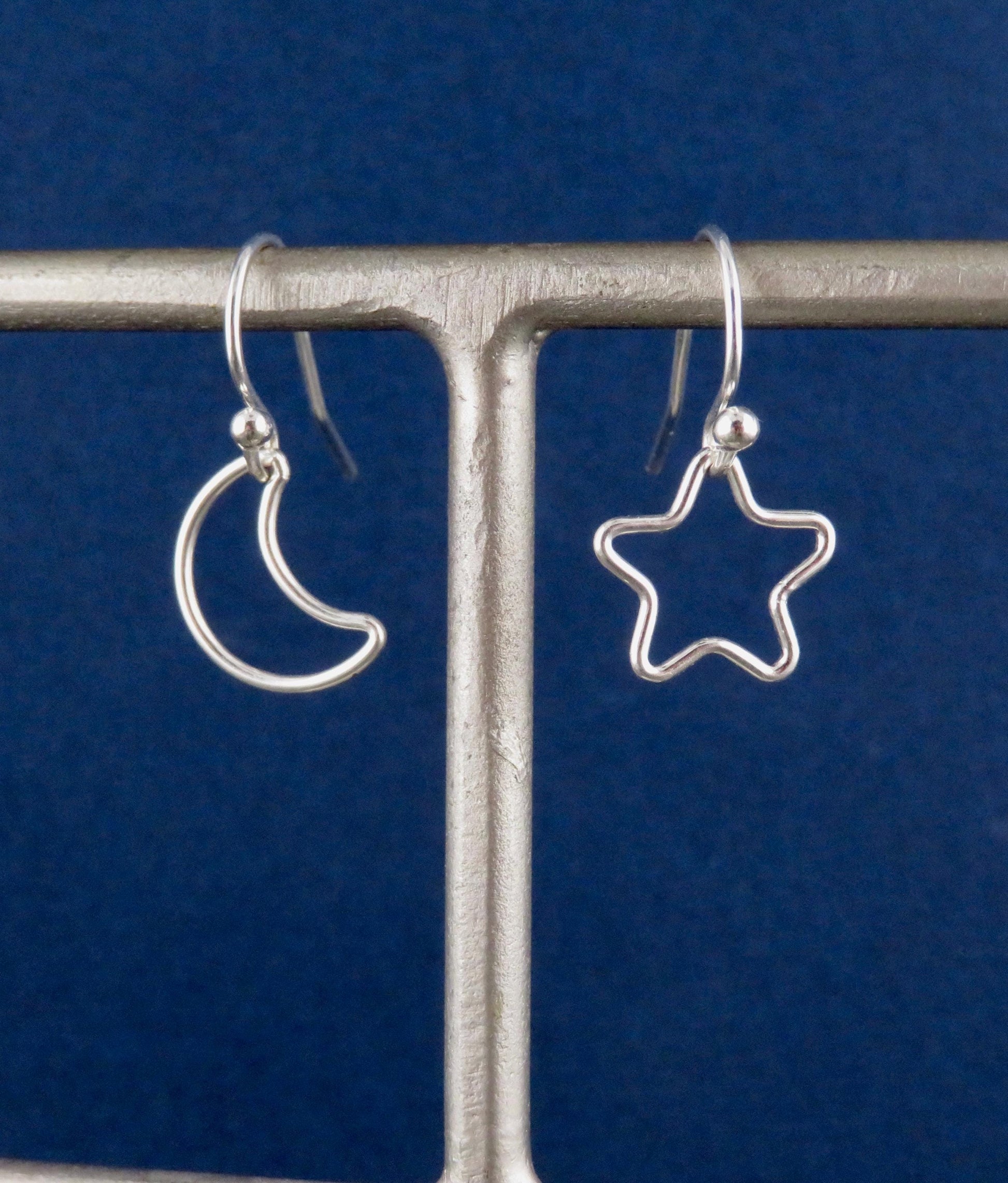 Celestial Necklace | Silver Star Moon Necklace | Moon Star Pendants | Sterling Moon and Stars Necklace