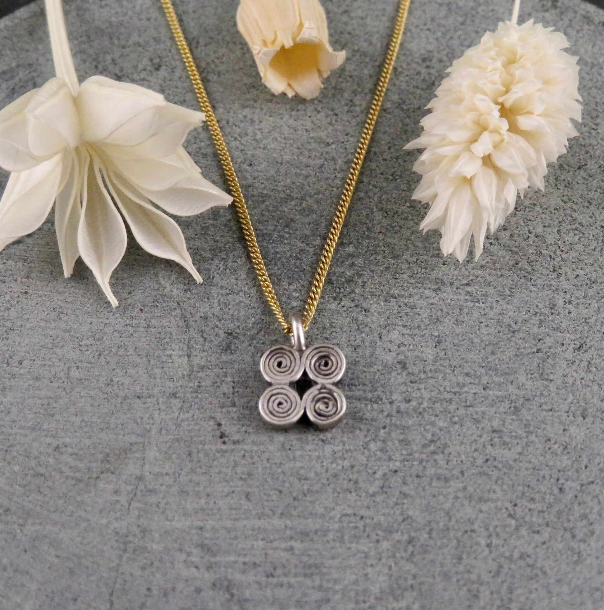 Four Spirals Necklace - Sterling