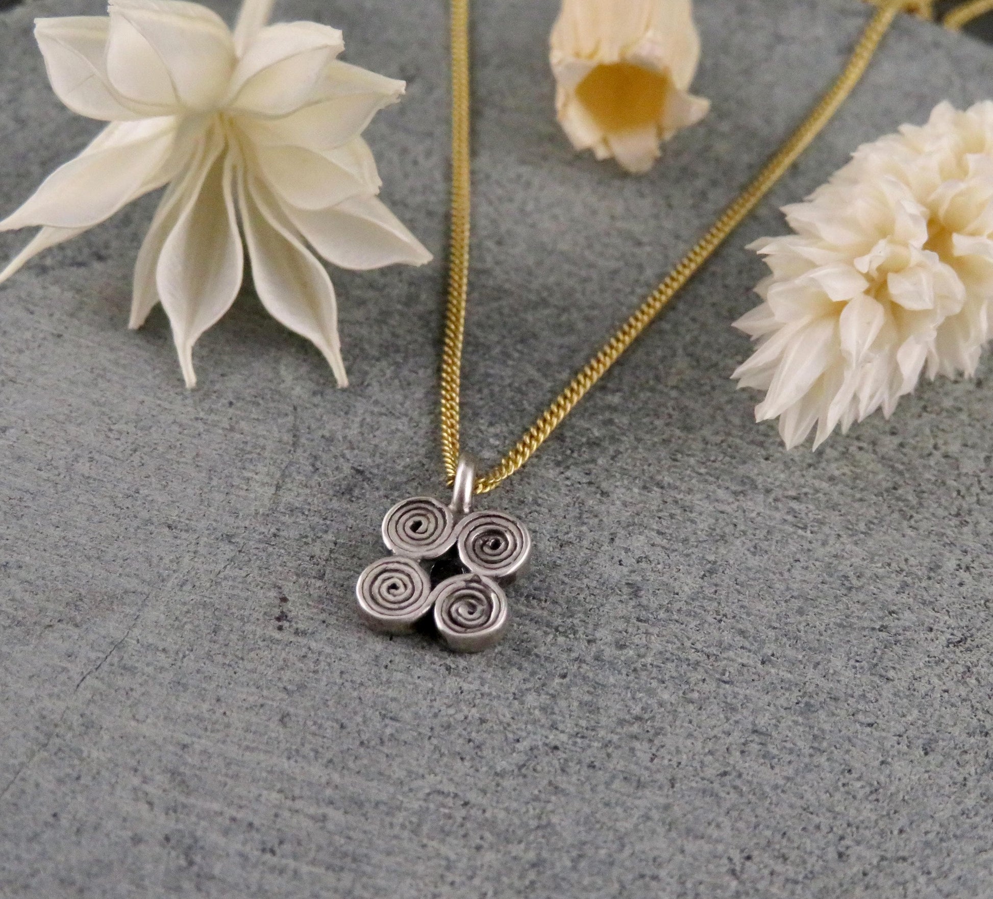 Four Spirals Necklace - Sterling