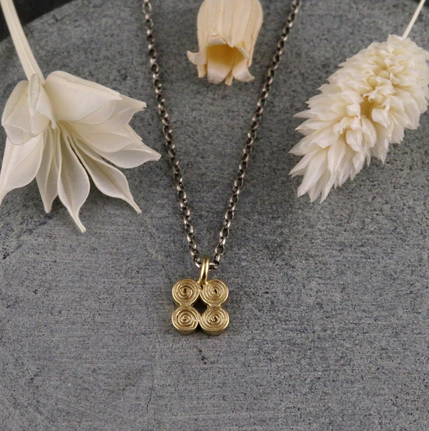 Minimal Earrings | Gold Spiral Earrings | Delicate Brass Earrings | Spiral Earrings