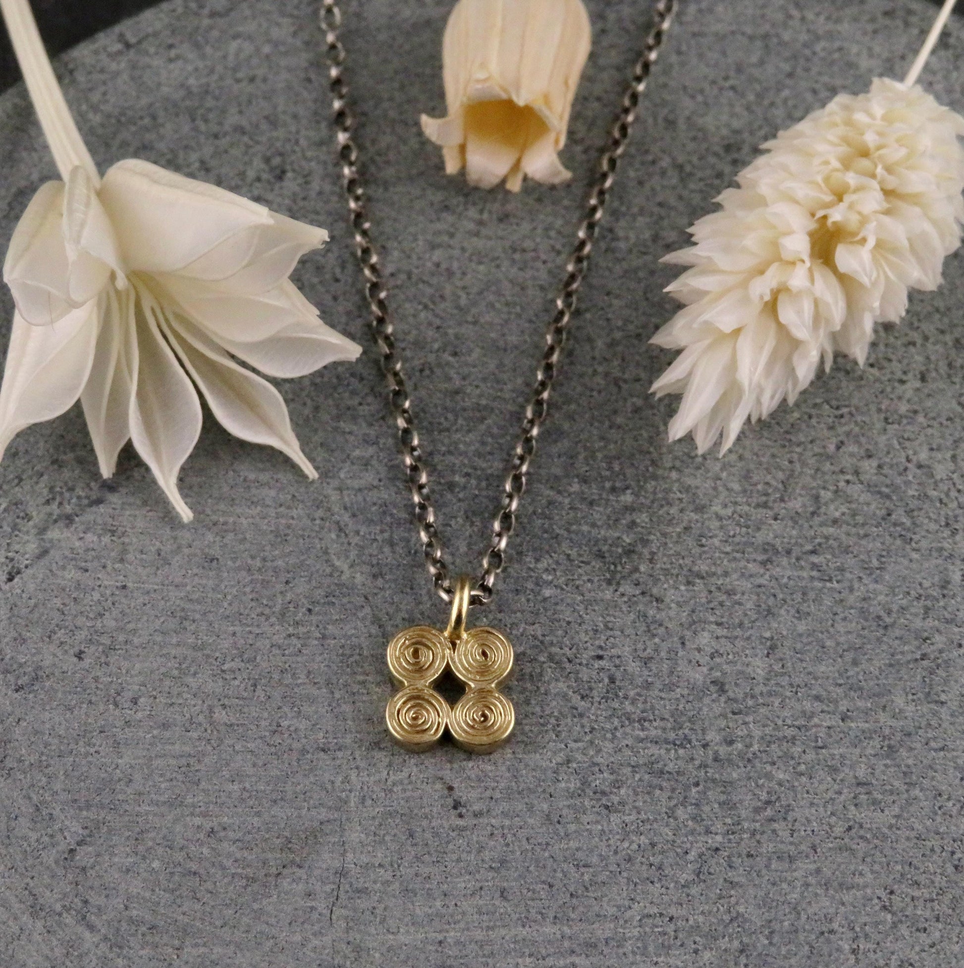 Minimal Earrings | Gold Spiral Earrings | Delicate Brass Earrings | Spiral Earrings