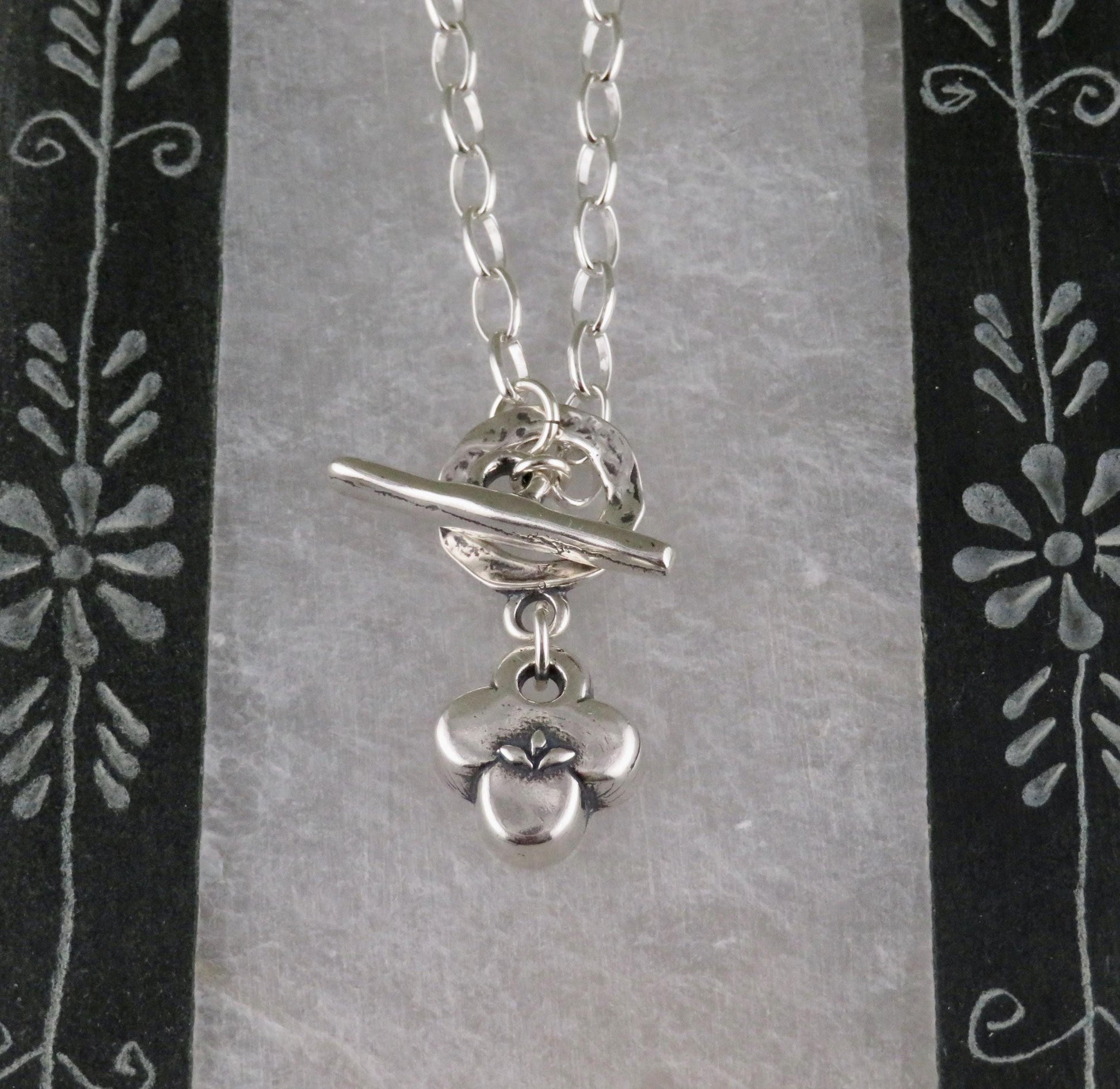 Gold Natural Necklace | Bronze Floral Pendant | Gold Rustic Charm | Gold Clover Necklace | Organic Gold | Quatrefoil Gold Pendant