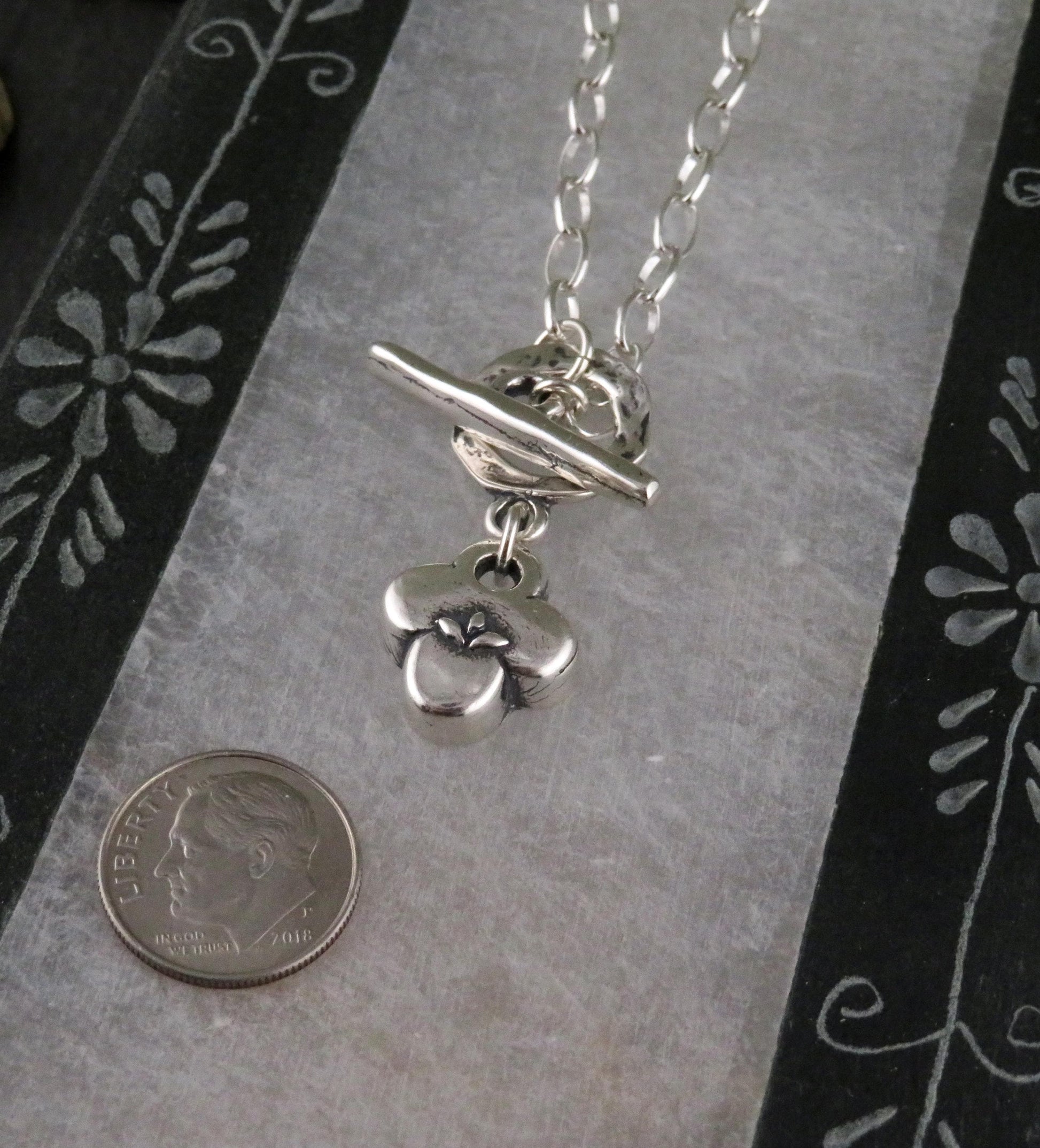 Silver Natural Necklace | Sterling Floral Necklace | Silver Rustic Pendant | Sterling Clover Charm | Organic Necklace | Quatrefoil Pendant