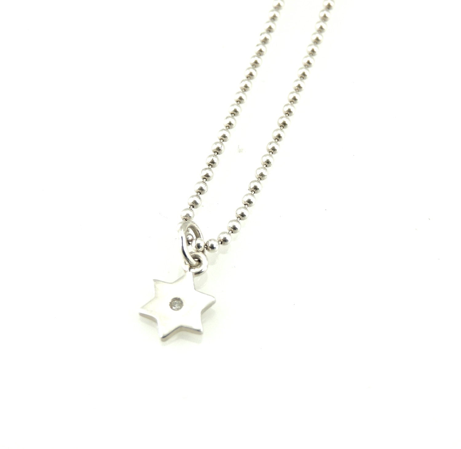 Jewish Star Necklace, Judaic Necklace, Bat Mitzvah Gift, Magen David Necklace, Star David Necklace, Spiritual Gift, Diamond Star Necklace