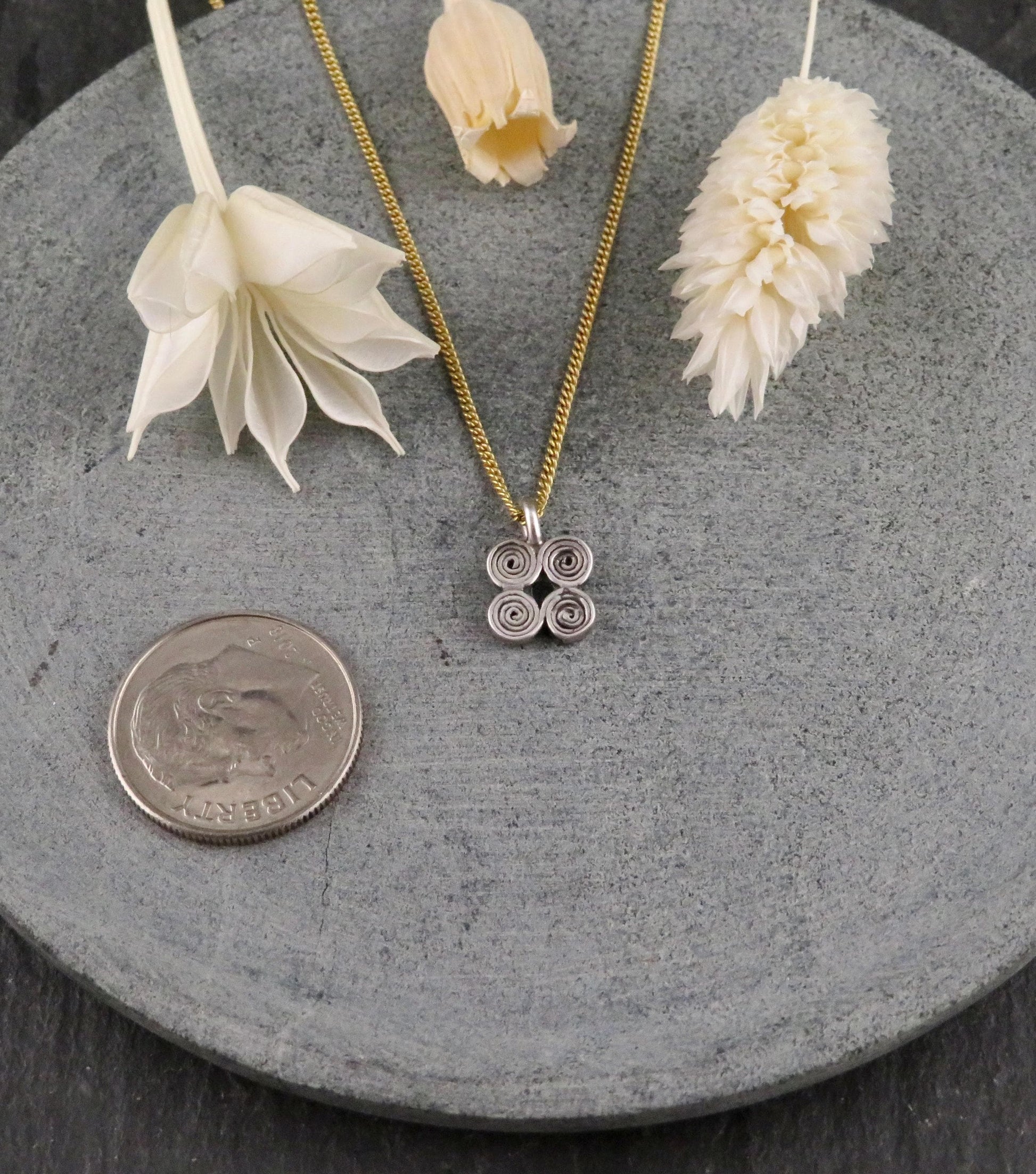 Four Spirals Necklace - Sterling