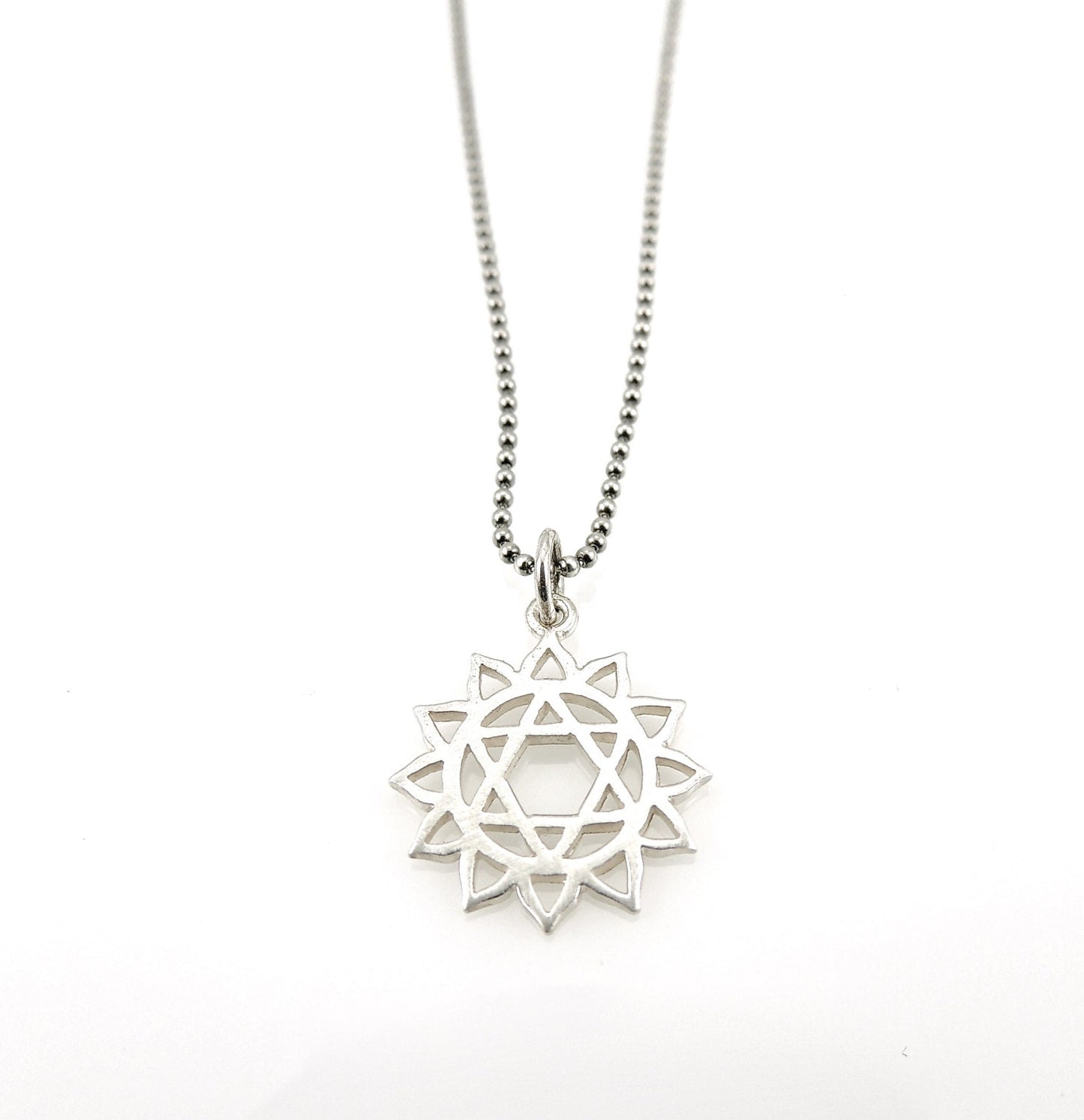 Jewish Star Necklace, Heart Chakra Necklace, Star of David Sun Necklace, Spiritual Necklace, Bat Mitzvah Gift, Judaic Necklace, Magen David