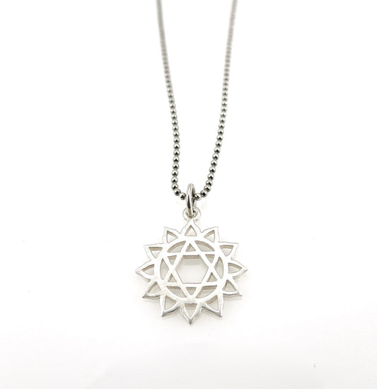 Jewish Star Necklace, Heart Chakra Necklace, Star of David Sun Necklace, Spiritual Necklace, Bat Mitzvah Gift, Judaic Necklace, Magen David