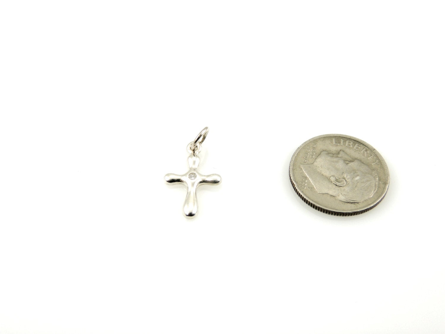 Cross Necklace, Silver Cross Necklace, Diamond Cross Necklace, Sterling Cross, Simple Cross Necklace, Cross Pendant, Silver Cross Pendant
