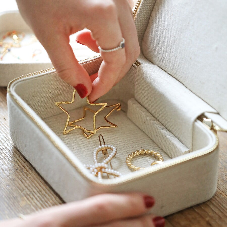 Linen Rectangle Jewelry Box
