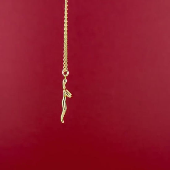 Two Lovers Necklace | Gold Silver Love Necklace | Mixed Metal Lovers Necklace | Two Tone Lovers Pendant | Couple Necklace | In Love Necklace